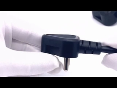 Ấn Độ 3-Pin Plug 6A 250V Power Cord Set