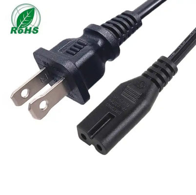 Đen USA dây điện 10A 125V 2 Pin NEMA 1-15P Cắm vào IEC 320 C7