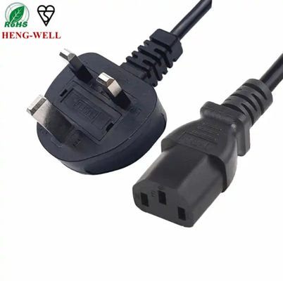 ASTA C13 Connector UK Power Cord BSI UK Cables Fuse 3 Pin Consumer Electronics 250A 13A AC Power Cable