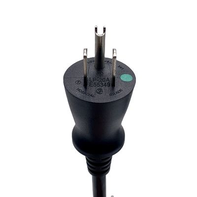3 Pin USA Power Cord NEMA 5-15P đến IEC C13 Green Dot US Medical Plug