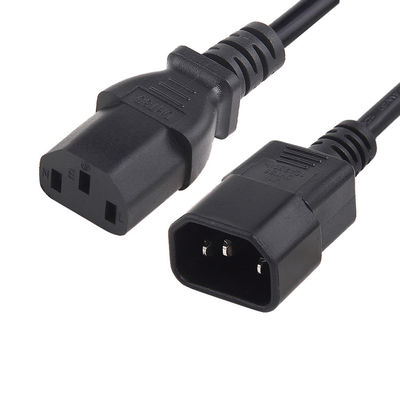 10A 125V dây điện mở rộng UL phê duyệt IEC C13 C14 cáp kết nối