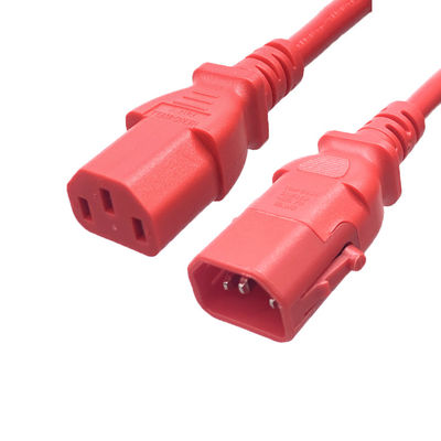 Cáp mở rộng điện IEC tùy chỉnh IEC320 C14 đến C13 Khóa kết nối 1.2m 1.5m