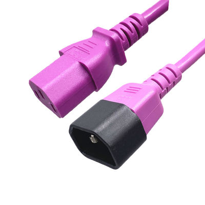 C13 C14 Cáp điện mở rộng VDE UL 16A 250V 3 Pin Plug IEC