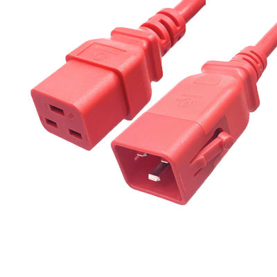 16A 250V UL liệt kê dây điện, C19C20P với khóa, dây điện thiết bị gia dụng