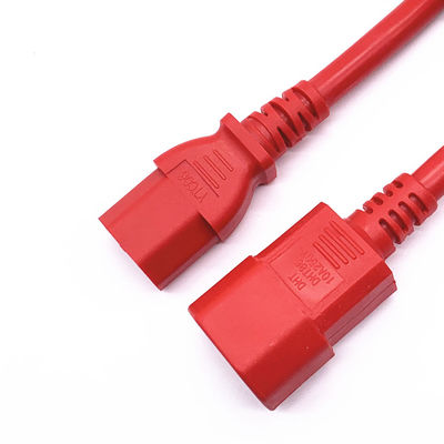 UL Extension Power Cord Máy gia dụng C13 C14 Cáp đỏ 1.8m 2m 3m
