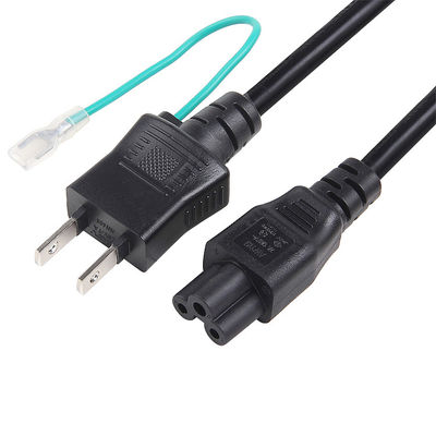 JIS Nhật Bản Điện cáp cắm màu đen 3 pin Jet PSE phê duyệt 7A 15A 125V