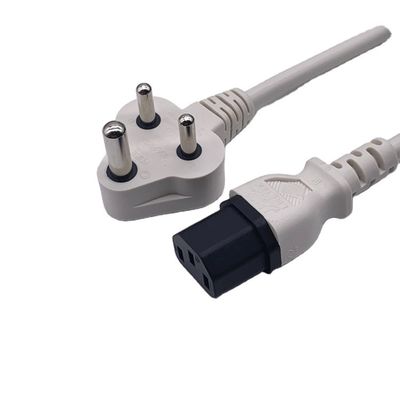 BIS1293 Ấn Độ dây điện 6A 250V 3 pin Plug cho máy tính xách tay PC điện