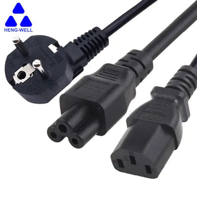 VDE 3 Prong Power Cord KC Certificate 16A 250V C13 C5 Plug Nam đến nữ AC Power Cord