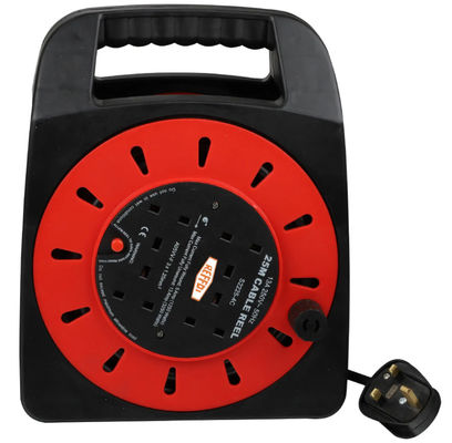 UK Cáp điện di động ngoài trời ổ cắm điện di động bánh xe cuộn cuộn bốn ổ cắm Cáp điện