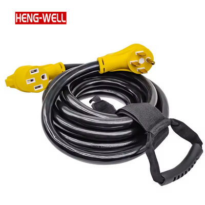 50 Amp 100 feet chống nước ngoài RV Extension Cable 14-50P / 14-50R Conductor đồng 250V NEMA STW AC Power Cord Sjtw Loại dây
