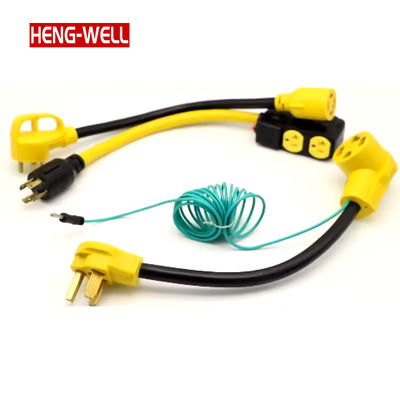 Đường điều hợp RV khô 1FT nặng 10 AWG STW với NEMA 10-30P/14-50P/6-50P 14-50R 30/50 Amp Bộ chuyển đổi cắm điện SJTW Loại dây Không có đánh giá được chứng nhận